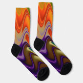 Wavy Colorful Abstrakt Socken (Rechts)