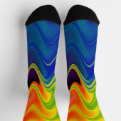 Wavy Colorful Abstrakt Socken (Oben)