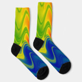 Wavy Colorful Abstrakt Socken (Rechts)