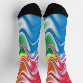 Wavy Colorful Abstrakt Socken (Oben)