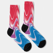 Wavy Colorful Abstrakt Socken (Rechts)