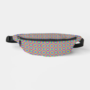 Wavy Colorful Square Psychedelic Muster Bauchtasche