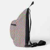 Wavy Colorful Square Psychedelic Muster Crossbody Bag (Rechts)
