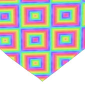 Wavy Colorful Square Psychedelic Muster Kurzer Tischläufer (Ecke)