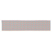 Wavy Colorful Square Psychedelic Muster Kurzer Tischläufer (Horizontal)