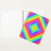 Wavy Colorful Square Psychedelic Muster Planer (Anzeige)