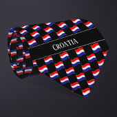Wavy Croatia Flaggenmuster Krawatte