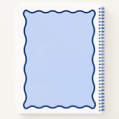 Wavy Curve Modern Personalisiert Name Sketchbook Notizblock (Rückseite)