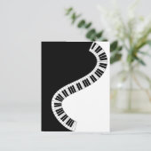 Wavy Curve Piano Keyboard Postkarte (Stehend Vorderseite)