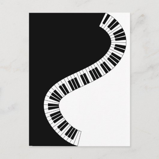 Wavy Curve Piano Keyboard Postkarte (Vorderseite)