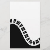 Wavy Curved Piano Keys Briefpapier (Vorderseite)
