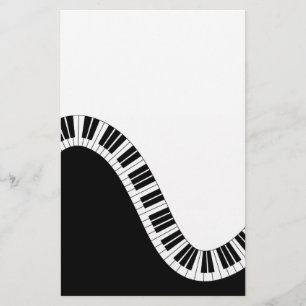 Wavy Curved Piano Keys Briefpapier