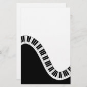 Wavy Curved Piano Keys Briefpapier (Vorne/Hinten)