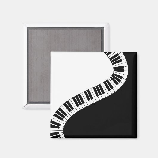 Wavy Curved Piano Keys Magnet (Vorderseite/Rückseite)