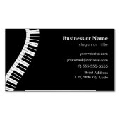 Wavy Curved Piano Keys Magnetische Visitenkarte (Vorderseite)