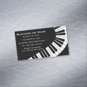 Wavy Curved Piano Keys Magnetische Visitenkarte (Beispiel)