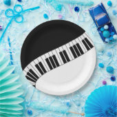 Wavy Curved Piano Keys Pappteller (Party)