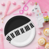 Wavy Curved Piano Keys Pappteller (Party)