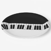 Wavy Curved Piano Keys Pappteller (Schrägansicht)