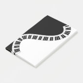 Wavy Curved Piano Keys Post-it Klebezettel (angewinkelt)