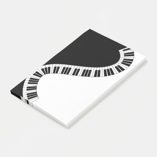 Wavy Curved Piano Keys Post-it Klebezettel (angewinkelt)