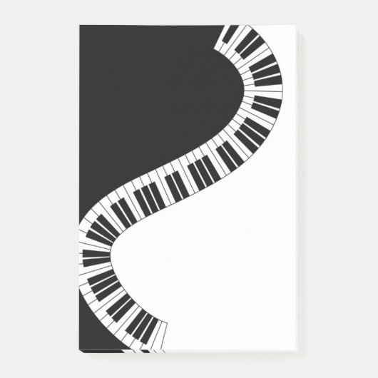 Wavy Curved Piano Keys Post-it Klebezettel (Vorderseite)