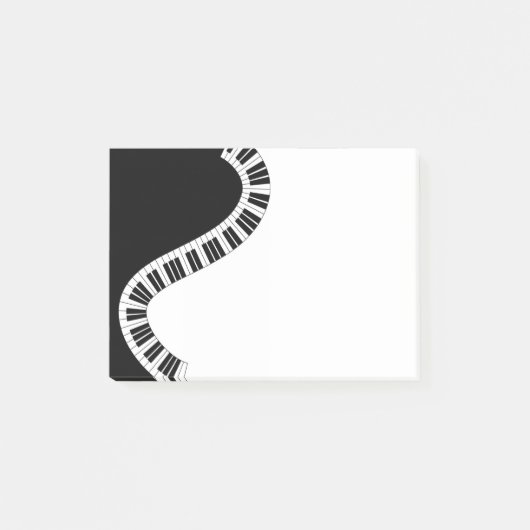 Wavy Curved Piano Keys Post-it Klebezettel (Vorderseite)