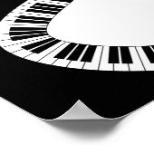 Wavy Curved Piano Keys Poster (Ecke)