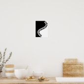 Wavy Curved Piano Keys Poster (Küche)