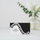 Wavy Curved Piano Keys Visitenkarte (Stehend Vorderseite)