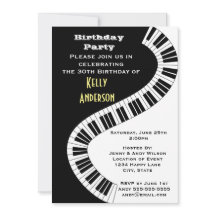 Wavy Curved Piano Keys zum Geburtstag