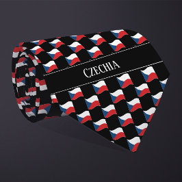 Wavy Czechia Flag Pattern Krawatte