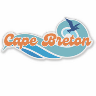 Wavy Days Cape Breton Vinyl Aufkleber