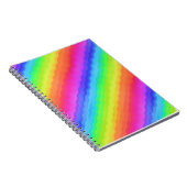 Wavy Diagonal farbenfrohe Regenbogendesign Notizblock (Rechte Seite)