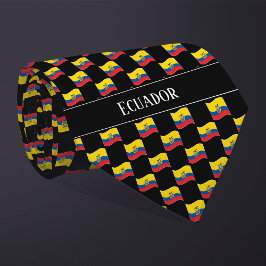 Wavy Ecuador Flag Pattern Krawatte