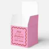 Wavy Edge Rosa und Roter Pop Champagne Geschenkschachtel (Geöffnet)