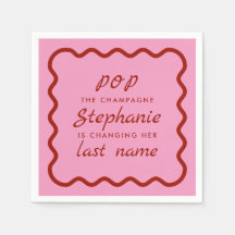 Wavy Edge Rosa und Roter Pop Champagne