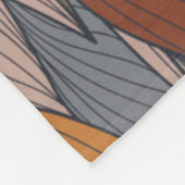 Wavy Einzigartiges Muster mit rosa orange-braun-gr Fleecedecke (Ecke)