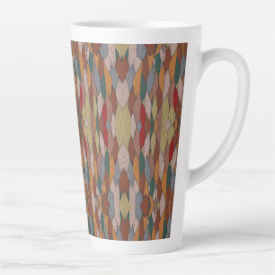 Wavy Einzigartiges Muster mit rosa orange-braun-gr Milchtasse