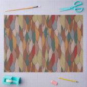 Wavy Einzigartiges Muster mit rosa orange-braun-gr Seidenpapier (Basteln)