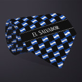 Wavy El Salvador Flag Pattern Krawatte