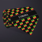 Wavy Ethiopia Flag Pattern Krawatte