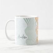 Wavy farbige Streifen mit Ihrem Namen | elegant Kaffeetasse (Links)