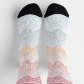 Wavy farbige Streifen mit Ihrem Namen | elegant Socken (Oben)