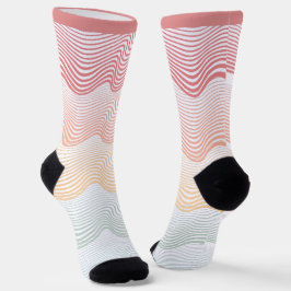 Wavy farbige Streifen mit Ihrem Namen | elegant Socken