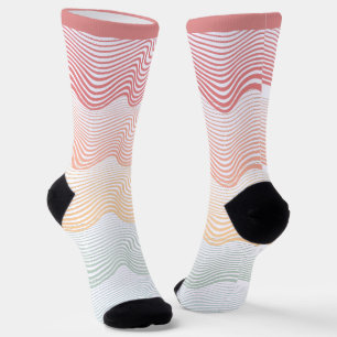 Wavy farbige Streifen mit Ihrem Namen   elegant Socken