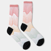 Wavy farbige Streifen mit Ihrem Namen | elegant Socken (Rechts)