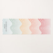 Wavy farbige Streifen mit Ihrem Namen | Sport Yogamatte (Rückseite (Horizontal))