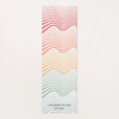 Wavy farbige Streifen mit Ihrem Namen | Sport Yogamatte (Rückseite)