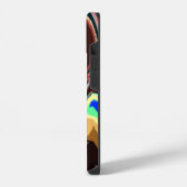 Wavy Fiesta Colors Pattern iPhone Hülle (Linke Seite)